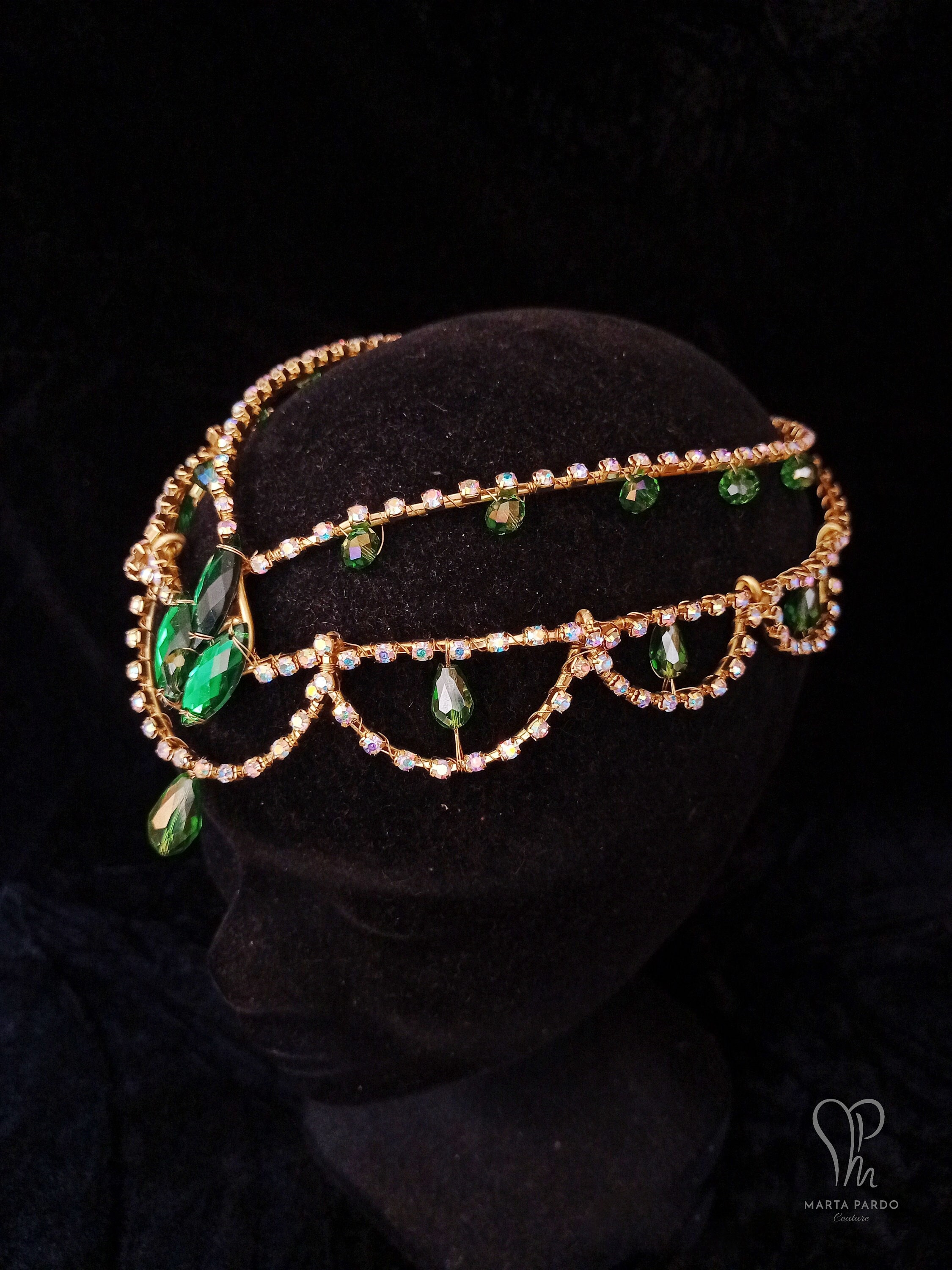 Ballet Headpiece LIDIA Customizable - Gold/silver Wire 