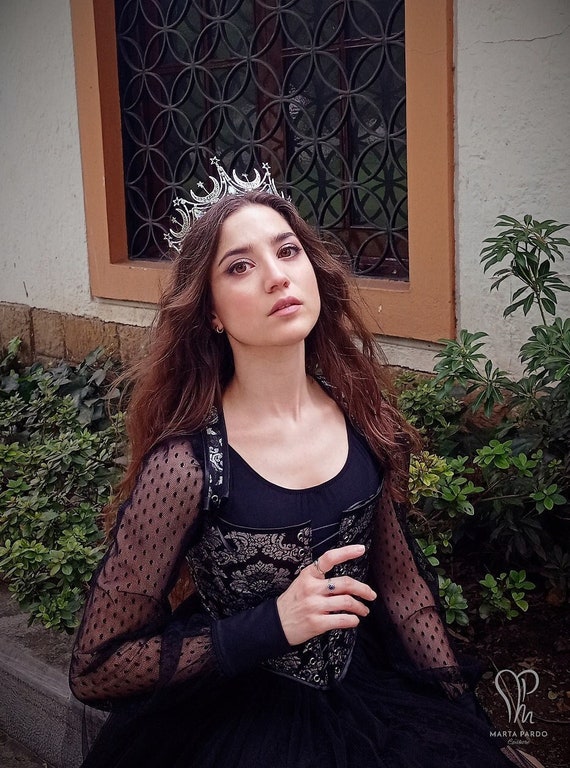 Fantasy Tiara MONA - Silver Moons & Stars, Iridescent  display picture 1