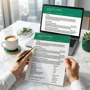 CV-mall för dataanalytiker, ATS-vänligt CV, CV-paket för chefer, redigerbart i Canva, personligt brev ingår
