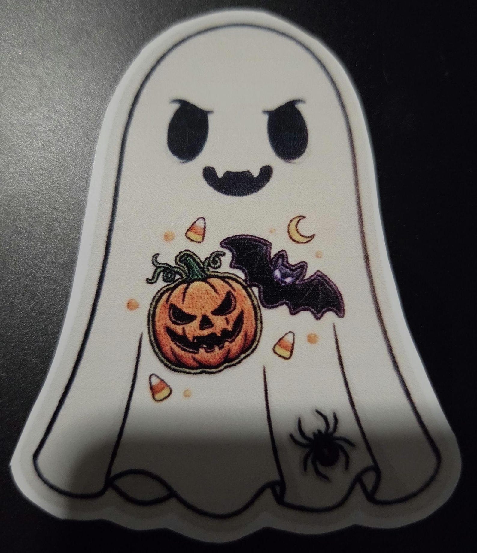 Spooky White Holloween Ghost Waterproof Sticker - Etsy