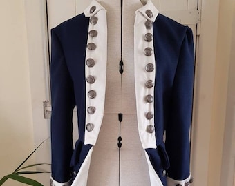 18th Century style Revolutionary war coat naval marine uniform