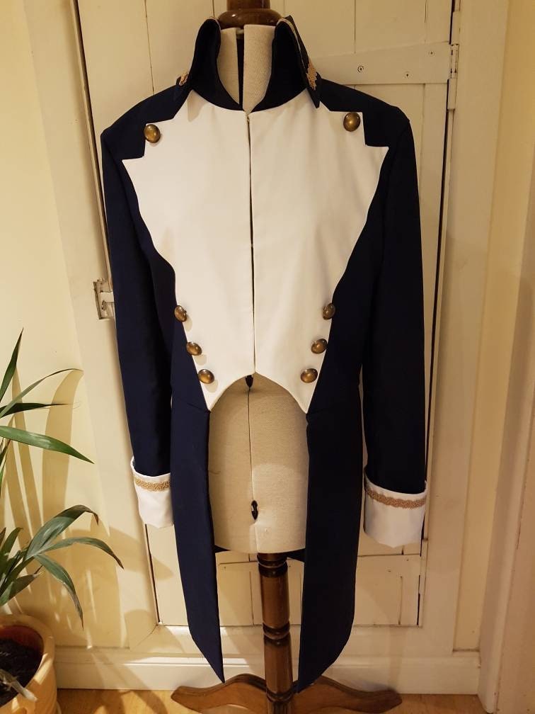 Image of Vintage Style Naval, Military, Napoleonic, Theatrical Coat Jacket Stage Costume