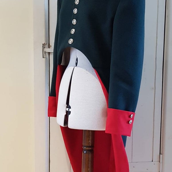 18th Century style Revolutionary dragoon coat military uniform