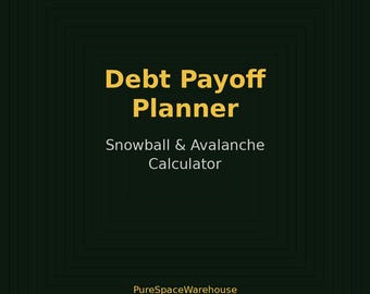 Debt Payoff Planner Excel | Snowball & Avalanche Calculator | Freedom Date Tracker | Debt Freedom Roadmap | Digital Download
