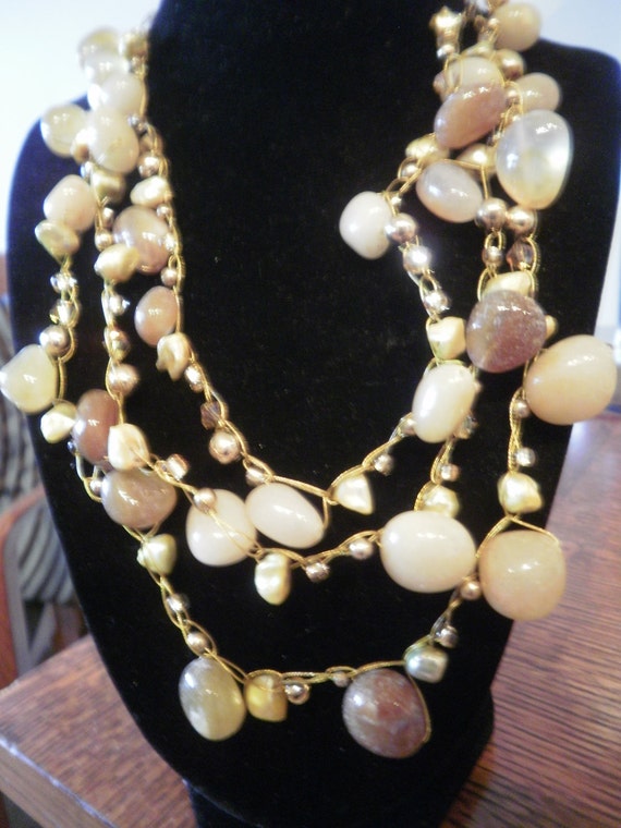 Items similar to Crocheted Jewelry Wire Necklace on Etsy