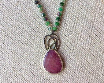 Ruby Zoisite Necklace