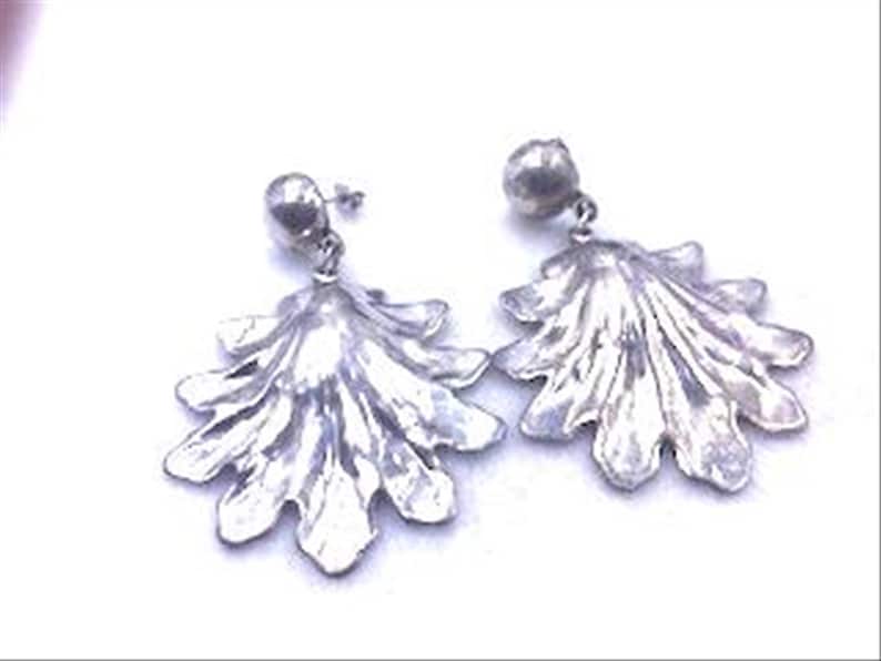 Vintage E-8083a-110819015 Definately a Big WoWzer Sterling Pierced Earrings