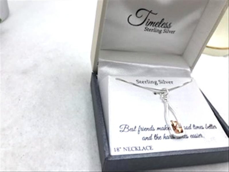 Timeless Sterling Silver Pendant 2 Hearts in a Bottle on Chain in Original Box Best Friends Necklace Neck-11038a-061719015