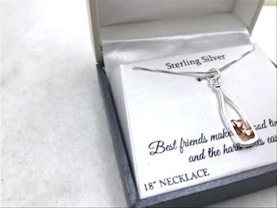 Timeless Sterling Silver Pendant 2 Hearts in a Bottle on Chain in Original Box Best Friends Necklace Neck-11038a-061719015