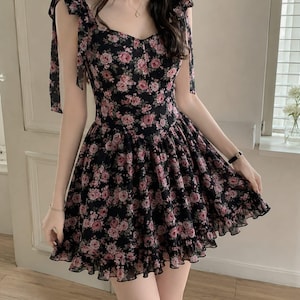 korean cute short dresses Korean Cute Short Gowns Casual Korean Short Frock Korean Off Shoulder  Casual Short Dress