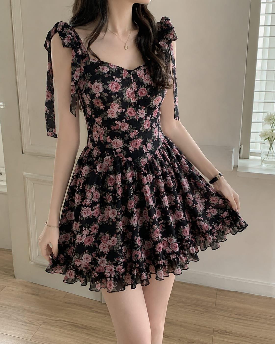 chiffon korean style dress winter gown