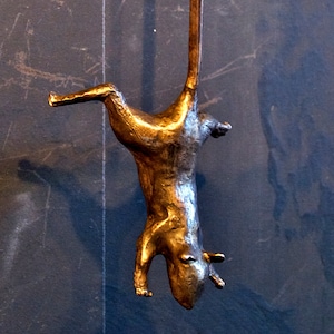 Cat Door Knocker Bronze Sculpture image 3