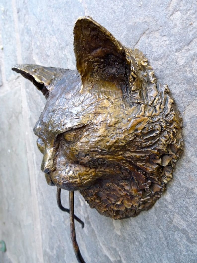Original Bronze Cat & Mouse Door Knocker Etsy