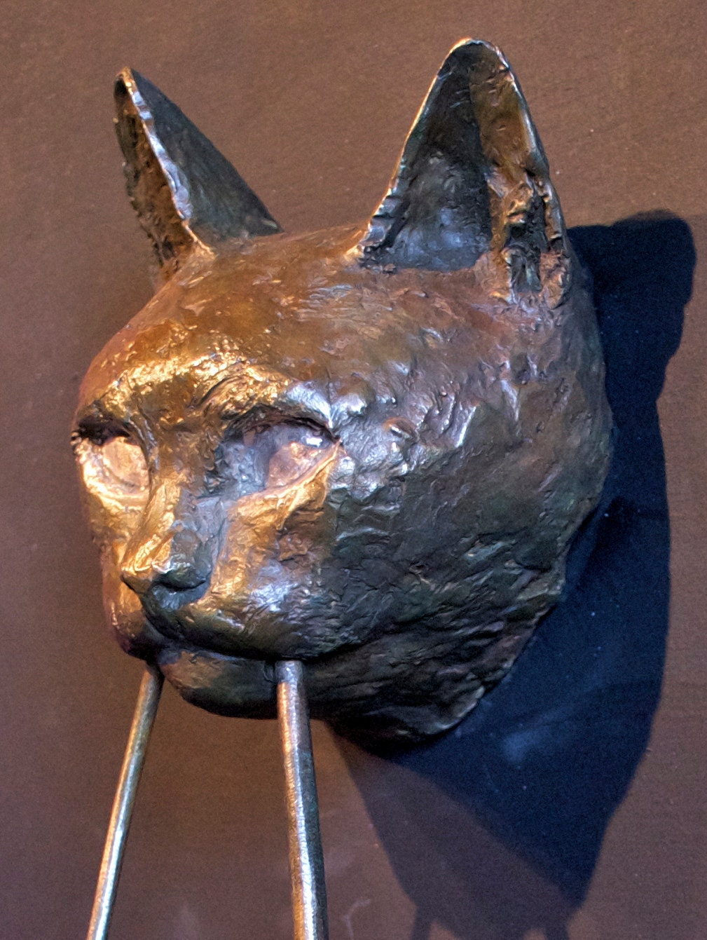 Katze Tür Klopfer Bronze Skulptur - .de