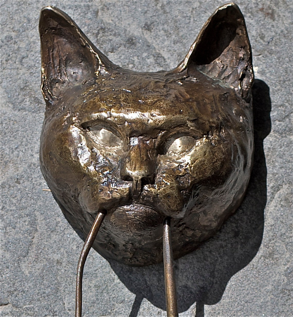 Cat Door Knocker Bronze Etsy