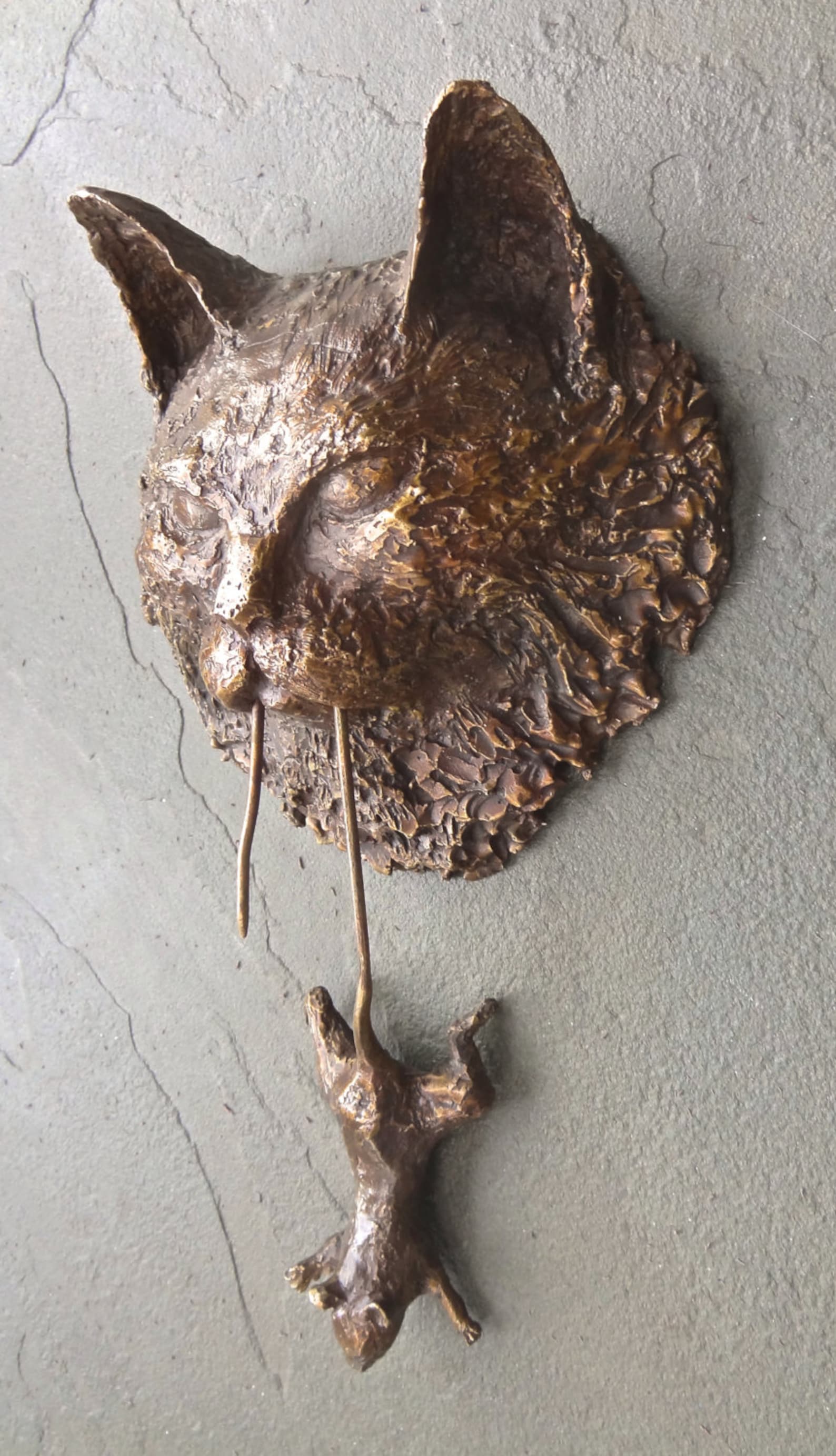 Bronze Cat & Mouse Door Knocker Etsy