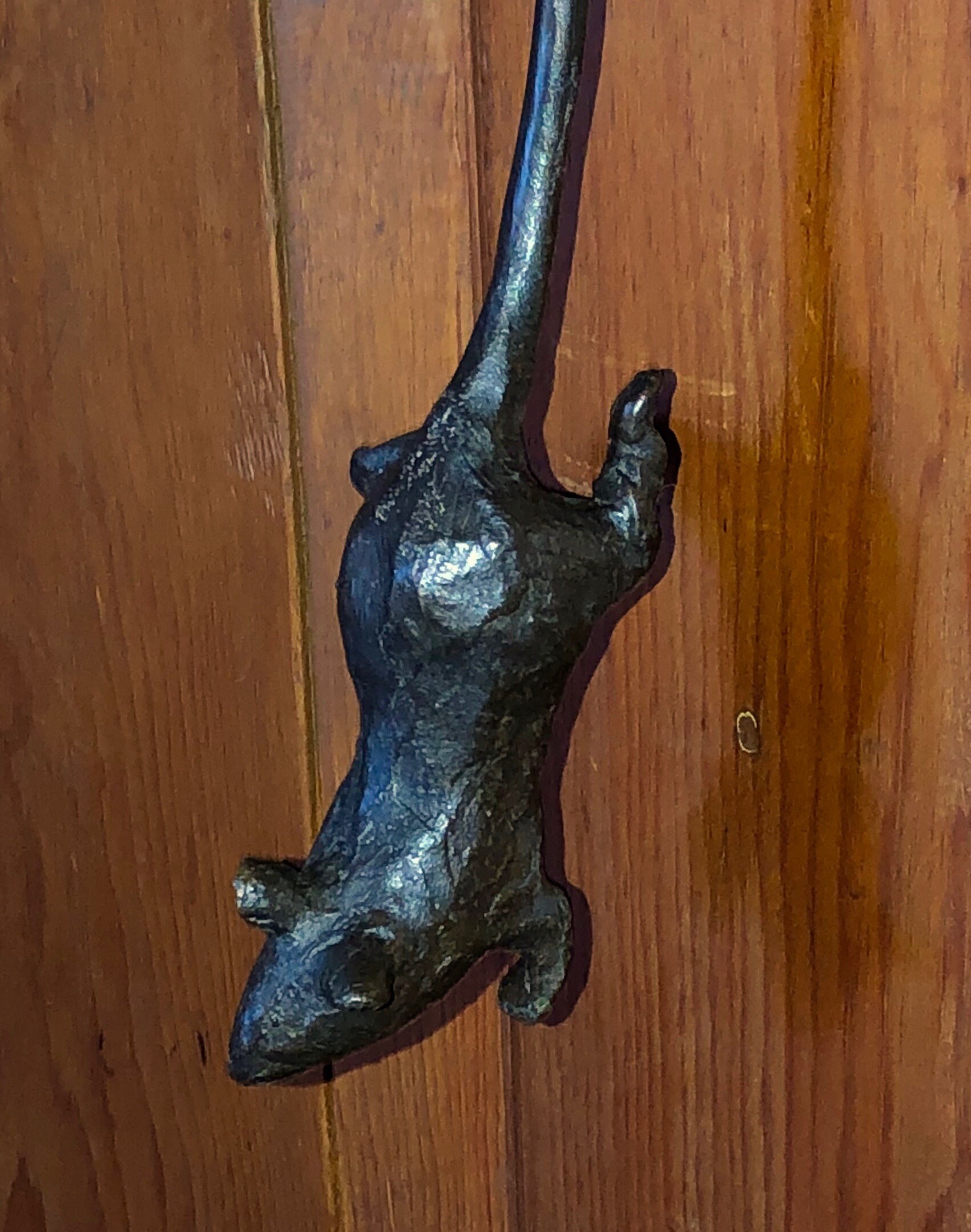 Cat Door Knocker Bronze Sculpture Etsy