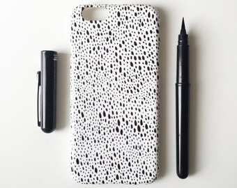 Rainy Day mobile phone case / b&w iPhone X, iPhone 8, iPhone 7, iPhone SE, iPhone 6S, iPhone 6, iPhone 5/5S / iPhone / rain pattern case