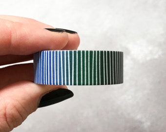 Dark Stripes Washi tape for scrapbooking, stripy ombre paper tape, eco washi tape with abstract motif