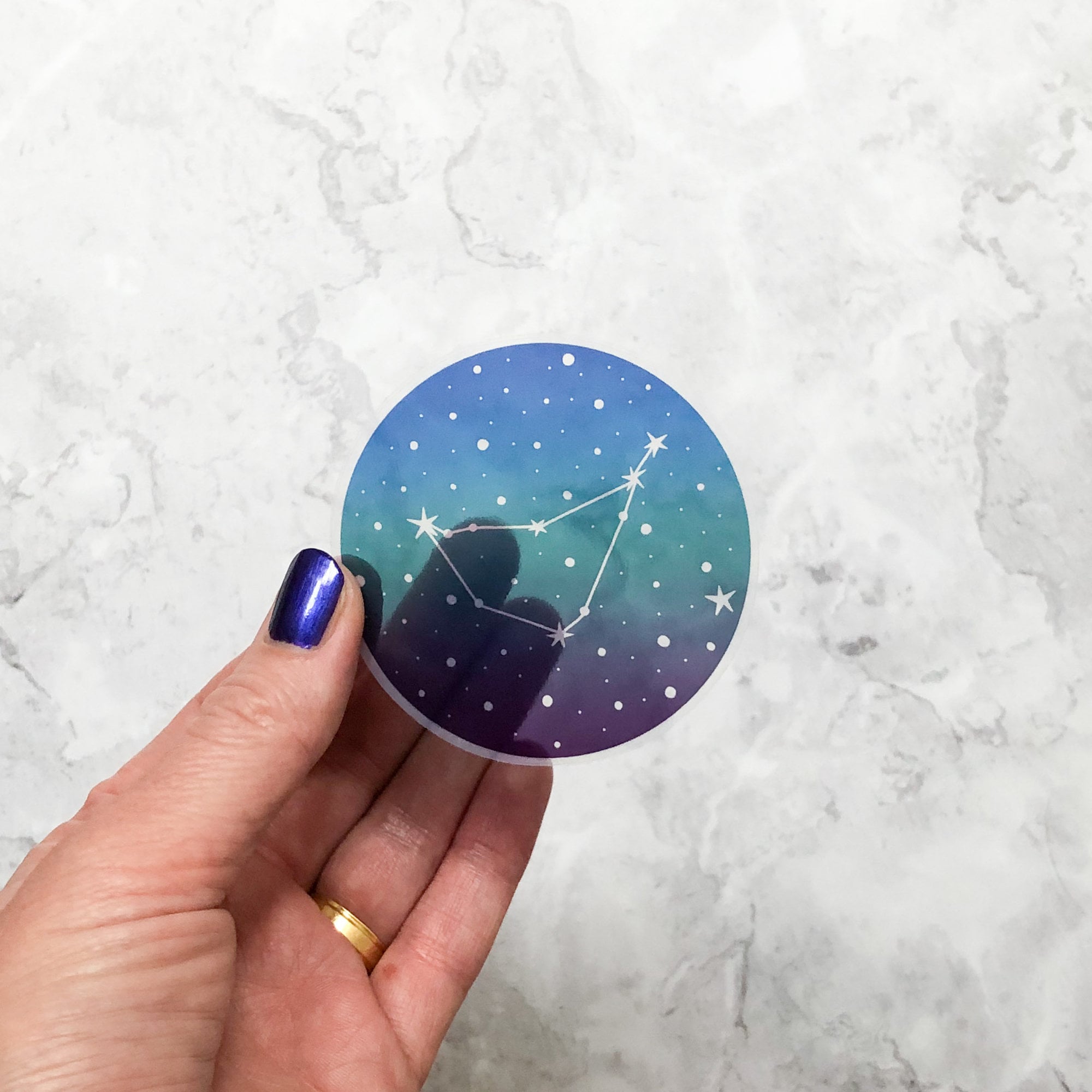 Zodiac vinyl sticker, Clear star sign sticker, glossy vinyl sticker, …