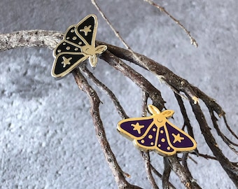 Mini Moth enamel pin, Halloween pin badge, moth badge, pin display filler, lapel pin