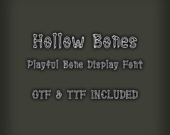 Hollow Bones - Carattere tipografico giocoso a forma di osso