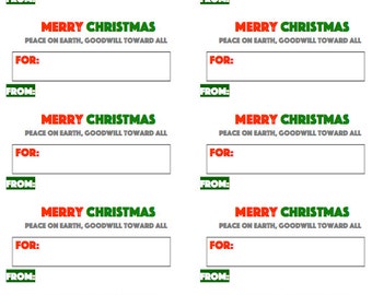 Christmas Gift Tags (Printable)