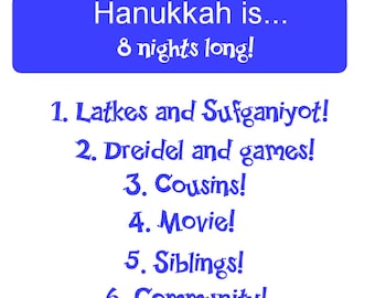 Hanukkah- Each night a different theme