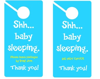 Baby Sleeping Signs for Door (2)