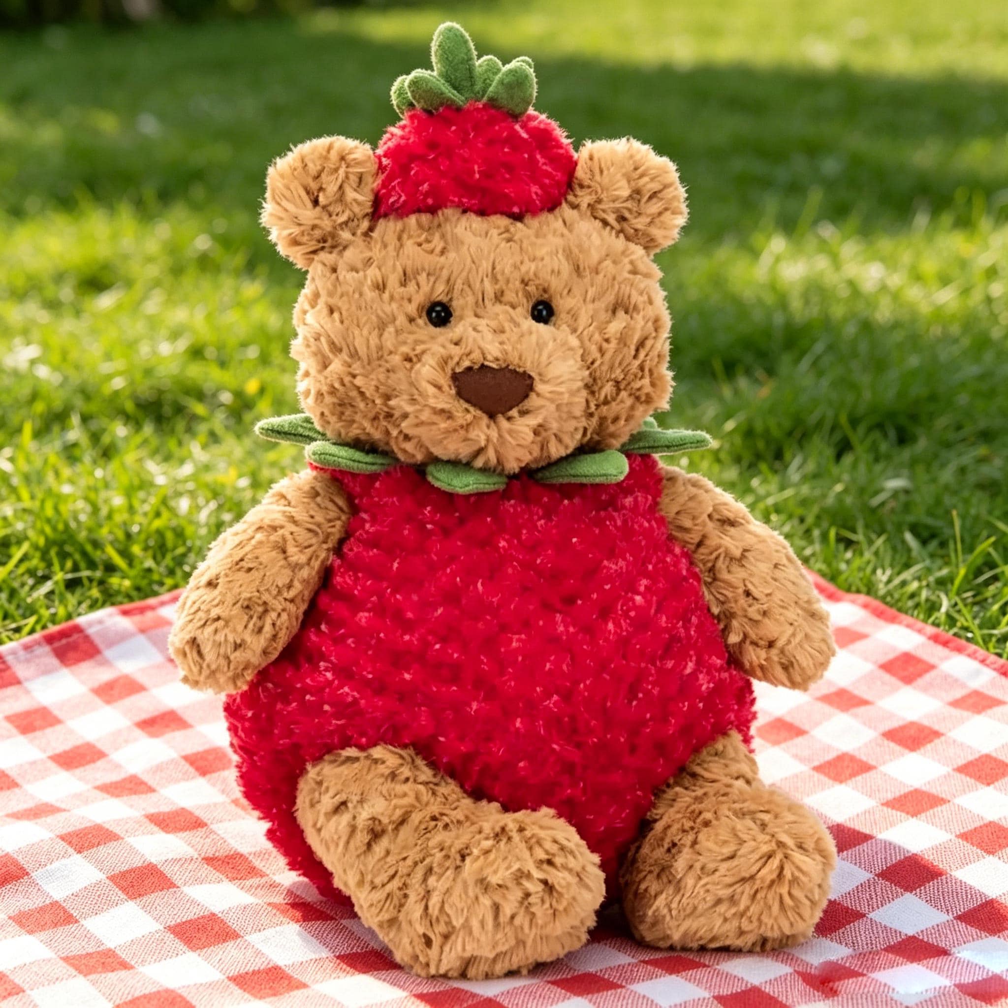 Jellycat Bartholomew Bear Strawberry - Etsy UK