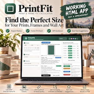 PrintFit Print & Frame Fit Calculator | Wall Art Size and Aspect Ratio HTML App