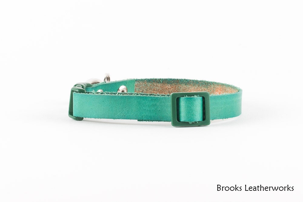 Leather Cat Collar Cat Tag Collar Cat Collar Pet ID Tag Etsy