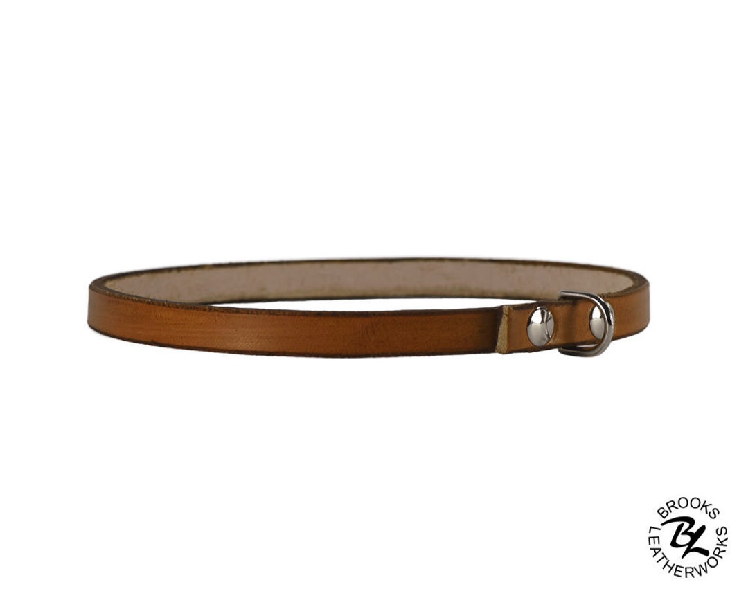 Greyhound Tag Collar, 3/8 Inch Sighthound Collar, Leather Dog Tag