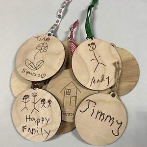 Your Kid’s Drawing Christmas Ornament, Kid Artwork Ornament, Child Handwriting Ornament, Kid Personalized Ornament, Child Christmas Ornament