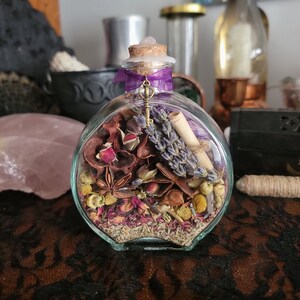 Home Blessing Witch Bottle Herbal Blessing Yule Decor House Protection Spell Wiccan Pagan image 1
