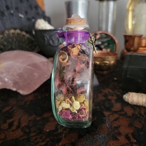 Home Blessing Witch Bottle Herbal Blessing Yule Decor House Protection Spell Wiccan Pagan image 3