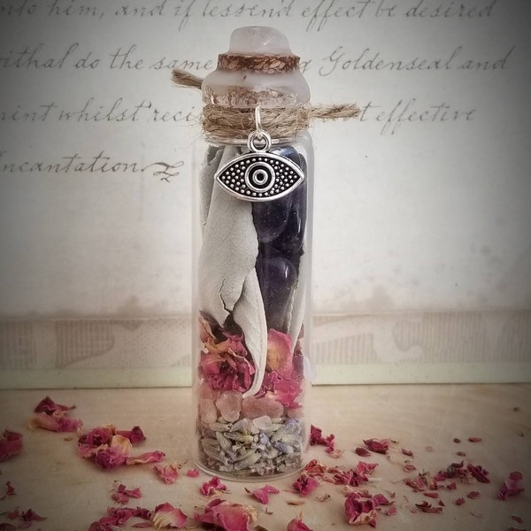 Mini Protection Spell - Witch Bottle - Travel Spell - Herbal Blessing - Driving Protection Spell - Wiccan - Pagan - Brujeria