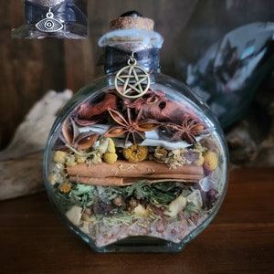Protection from Evil Witch Bottle Banish Negative Energy Deflect Psychic Attacks Witch Ball Wiccan Pagan Altar Tools image 3