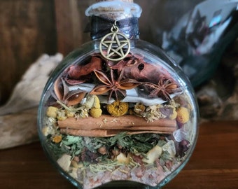 Protection from Evil - Witch Bottle - Banish Negative Energy - Deflect Psychic Attacks - Witch Ball - Wiccan - Pagan - Altar Tools