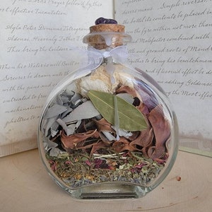 Crossing Over Spell Witch Bottle Spirit Spells Memorial Remembering Lost Loved Ones Passing On Rest in Peace Grave Decoration image 3