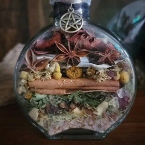 Protection from Evil Witch Bottle Banish Negative Energy Deflect Psychic Attacks Witch Ball Wiccan Pagan Altar Tools image 8