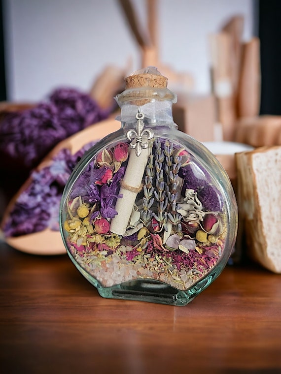 Anxiety & Depression Relief Witch Bottle – Herbal Calming Spell