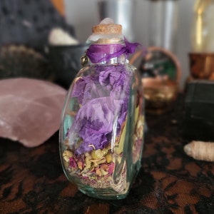 Home Blessing Witch Bottle Herbal Blessing Yule Decor House Protection Spell Wiccan Pagan image 4