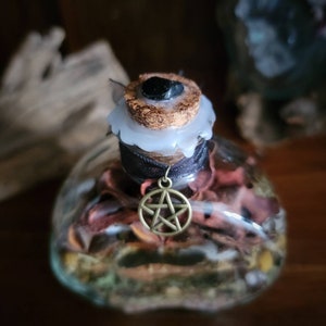 Protection from Evil Witch Bottle Banish Negative Energy Deflect Psychic Attacks Witch Ball Wiccan Pagan Altar Tools image 4