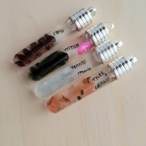 Name auf Reis Halskette - 90er Halskette - Personalisierte Reis - Namensphiole - 90er Nostalgie - Individueller Reis - Individueller Kristallschmuck