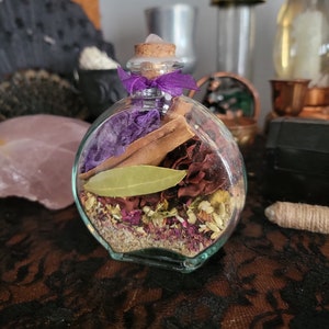 Home Blessing Witch Bottle Herbal Blessing Yule Decor House Protection Spell Wiccan Pagan image 2