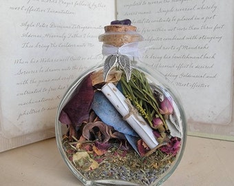 Crossing Over Spell - Witch Bottle - Spirit Spells - Memorial - Remembering Lost Loved Ones - Passing On - Rest in Peace - Grave Decoration