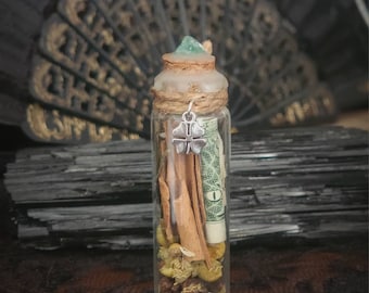 Mini Abundance and Prosperity Spell - Money Spell - Witch Bottle - Witch Ball