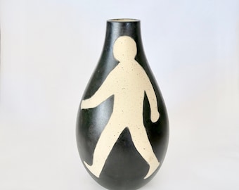 Ceramic vase/ Hand painted/ Original design/ Unique signed piece/ Art collection