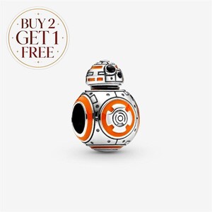 BB-8 Charm,925 Sterling Silver Pendant Charm, Compatible with Pandora Bracelets